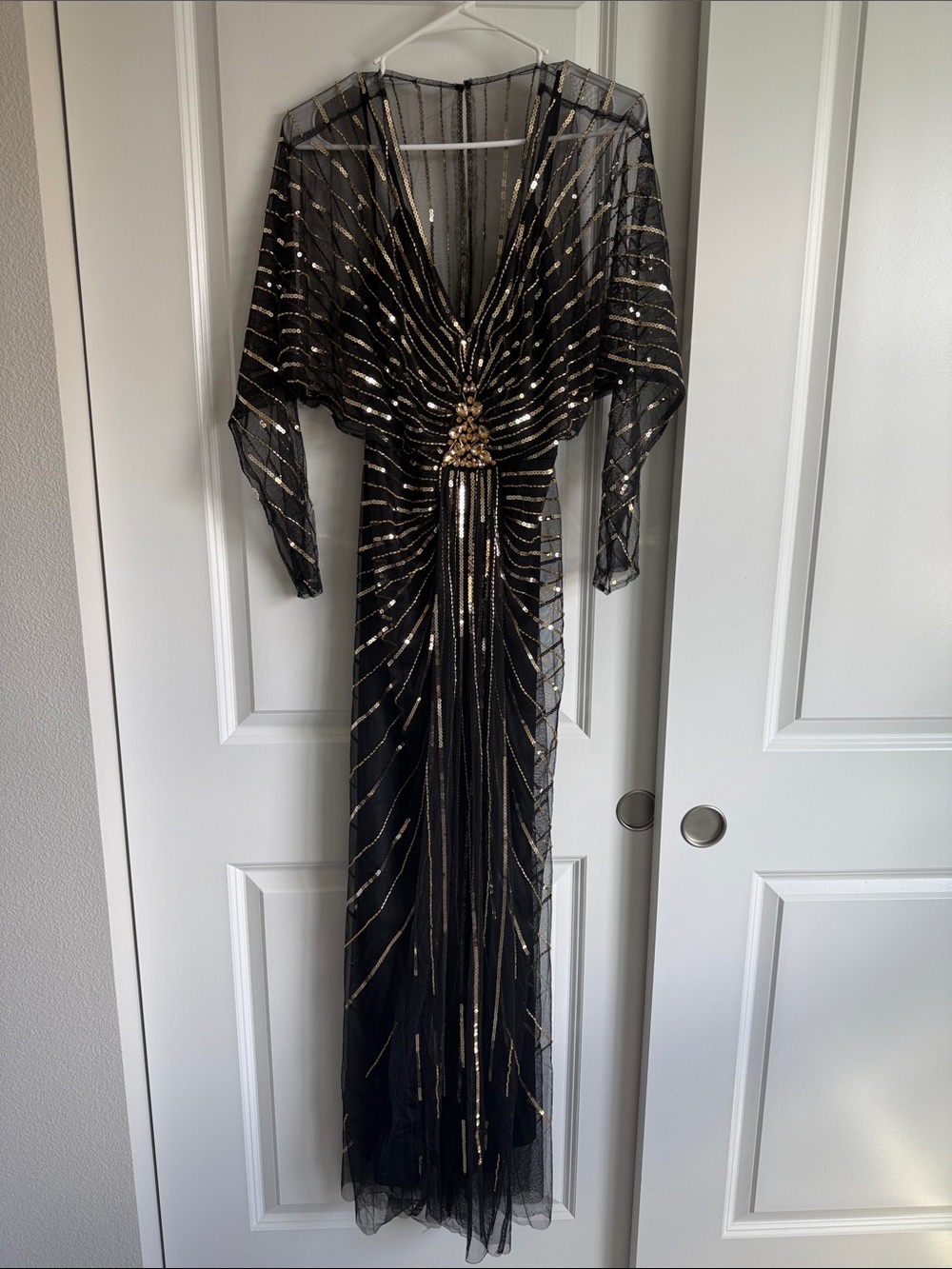 Babeyond Dress Maxi Zouzou Crystal Encrusted Evening Gown - Picture 3 of 11